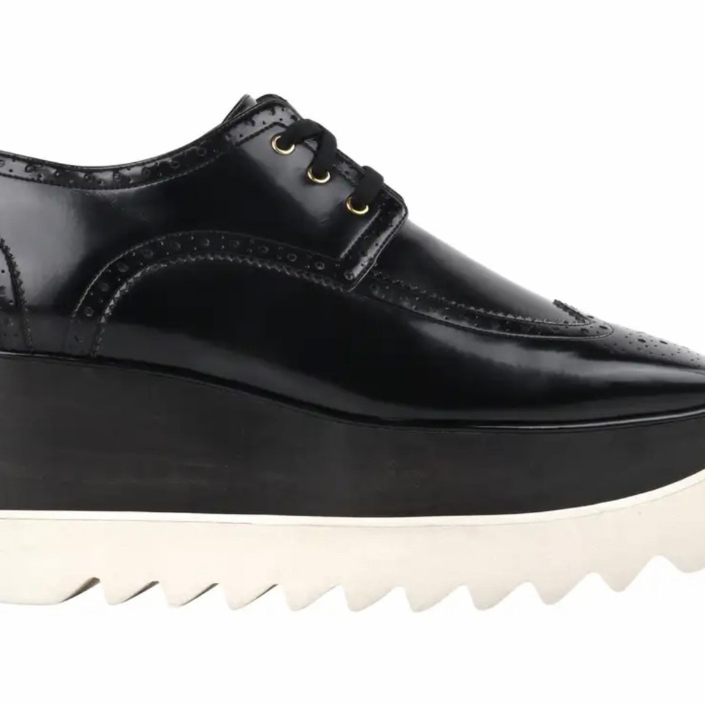 ❌SOLD❌NIB- STELLA McCARTNEY  faux leather Elyse Dane platform  brogue shoes 40 - Picture 3 of 15